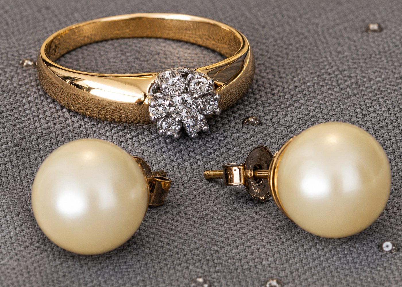 Ringe und Perlen-Detail